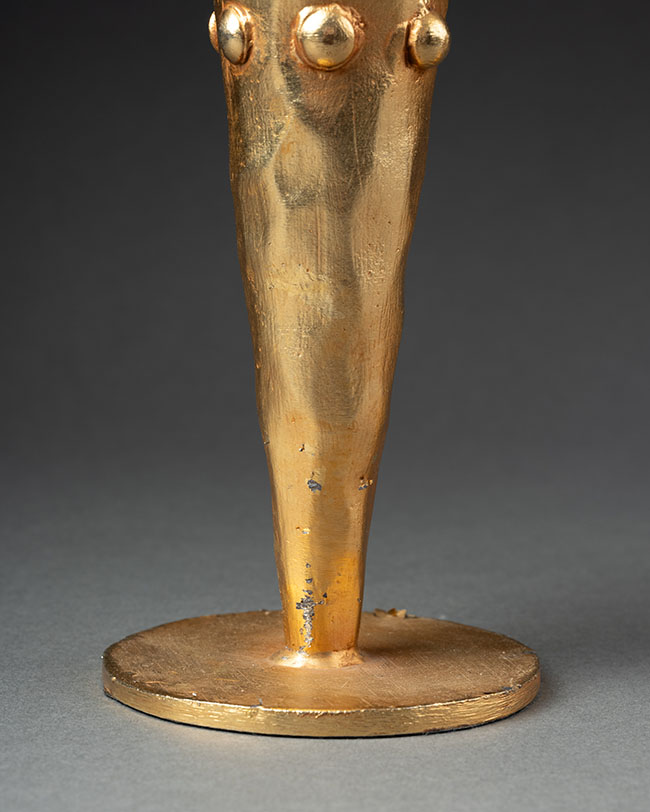 Paire de chandeliers en bronze doré - Milieu du XXème siècle