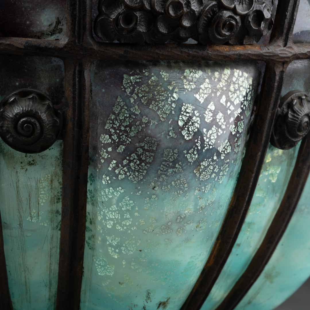 Coupe en pâte de verre et fer forgé - Daum Nancy