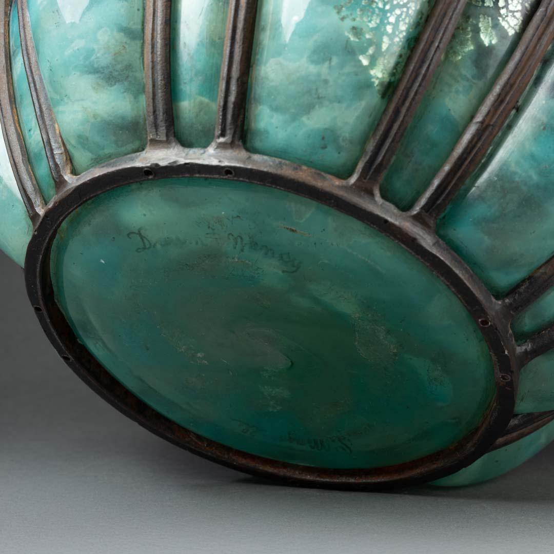 Coupe en pâte de verre et fer forgé - Daum Nancy