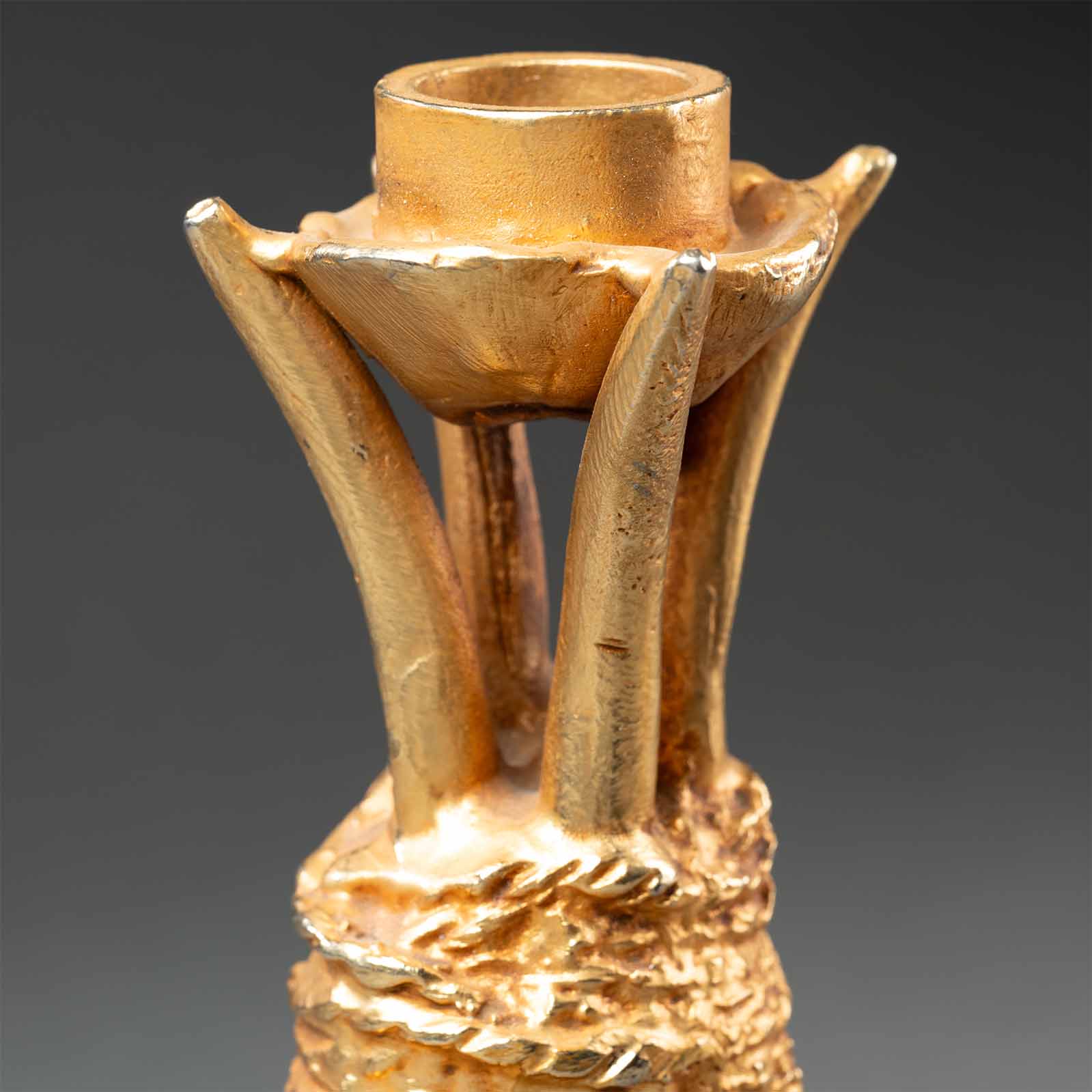 Paire de bougeoirs sculpturaux par Pierre Casenove pour Fondica