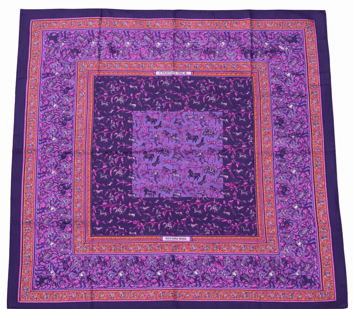 Carré Hermès : Modèle "Chasse en Inde"