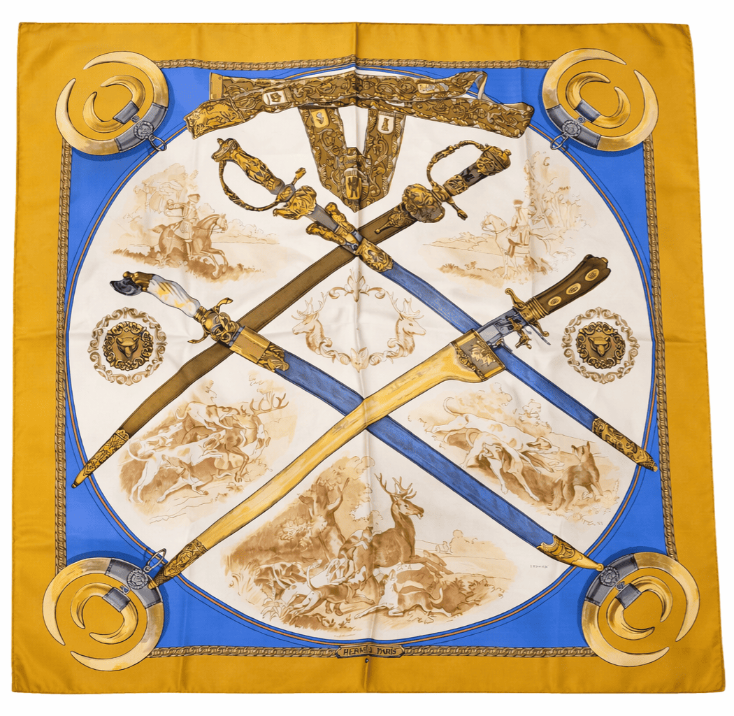 Carré Hermès : Modèle « Les armes de chasse »