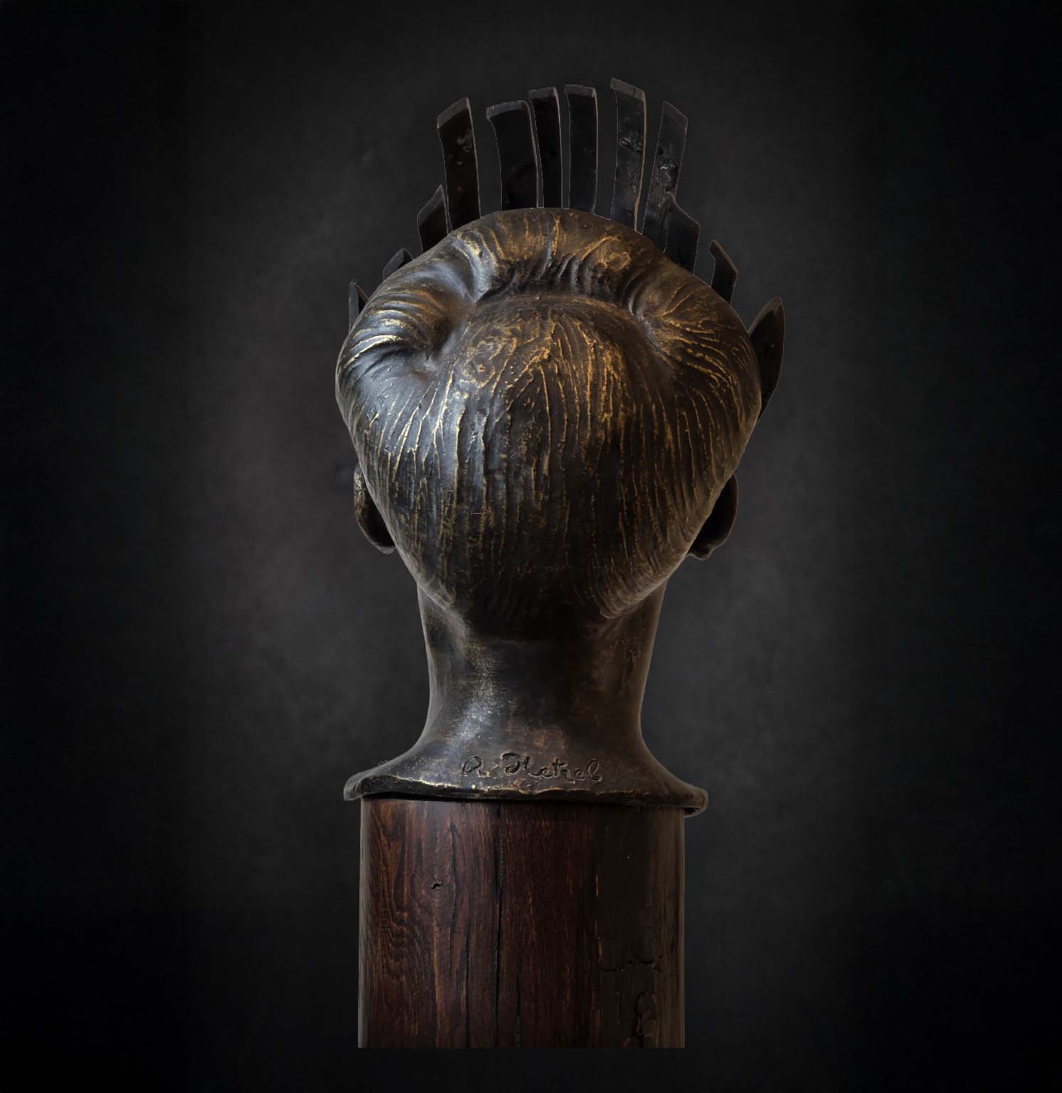 Buste en bronze signé René Hetzel