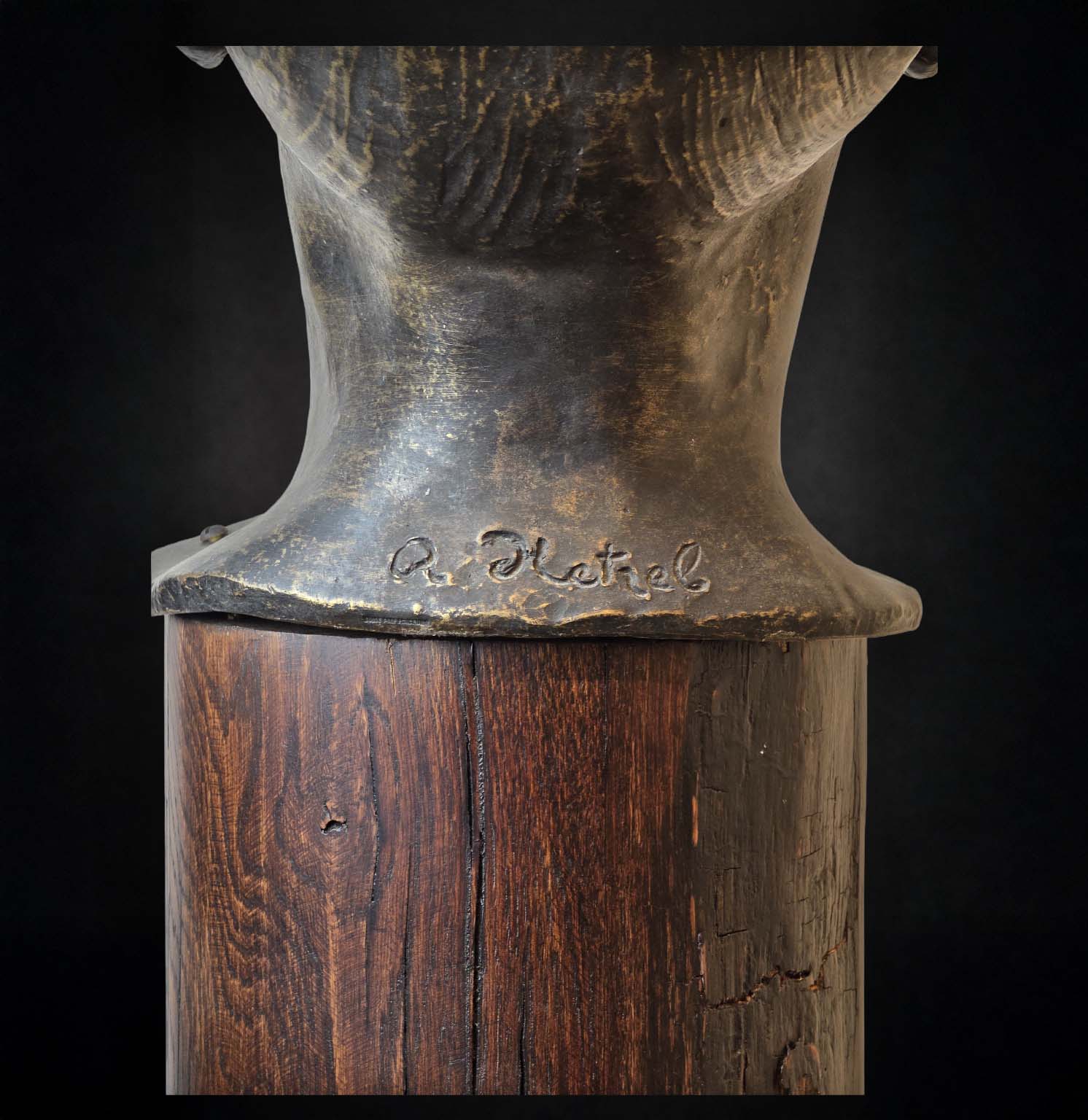 Buste en bronze signé René Hetzel