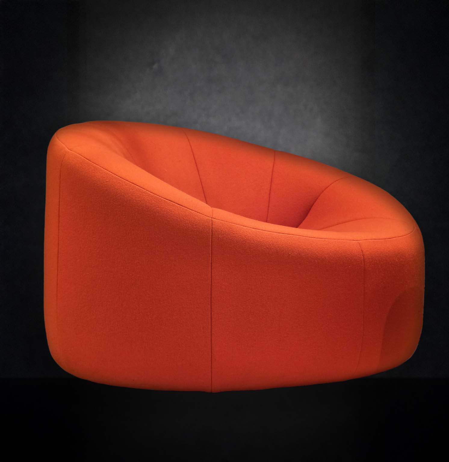 Fauteuil et repose-pied par Pierre Paulin