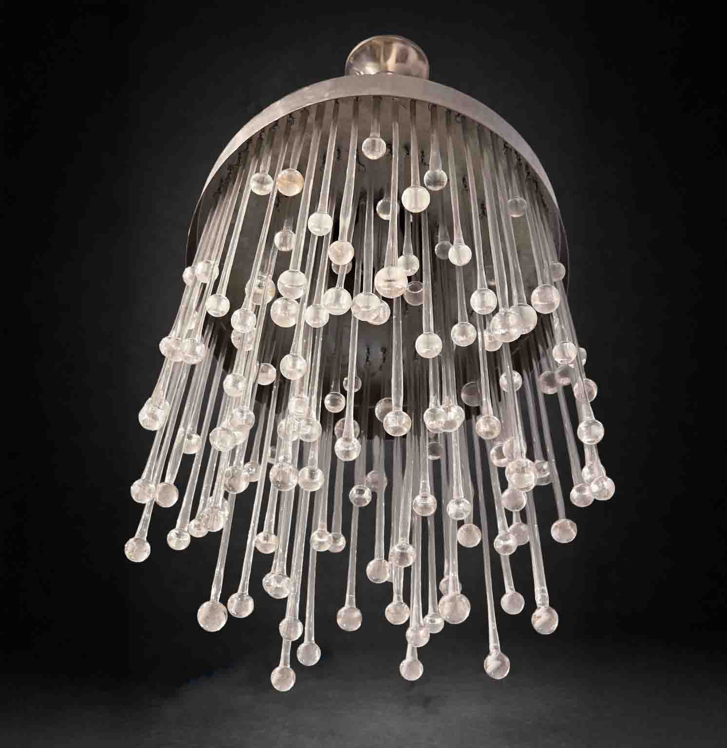 Lustre tambour en cristal - Maison Baccarat