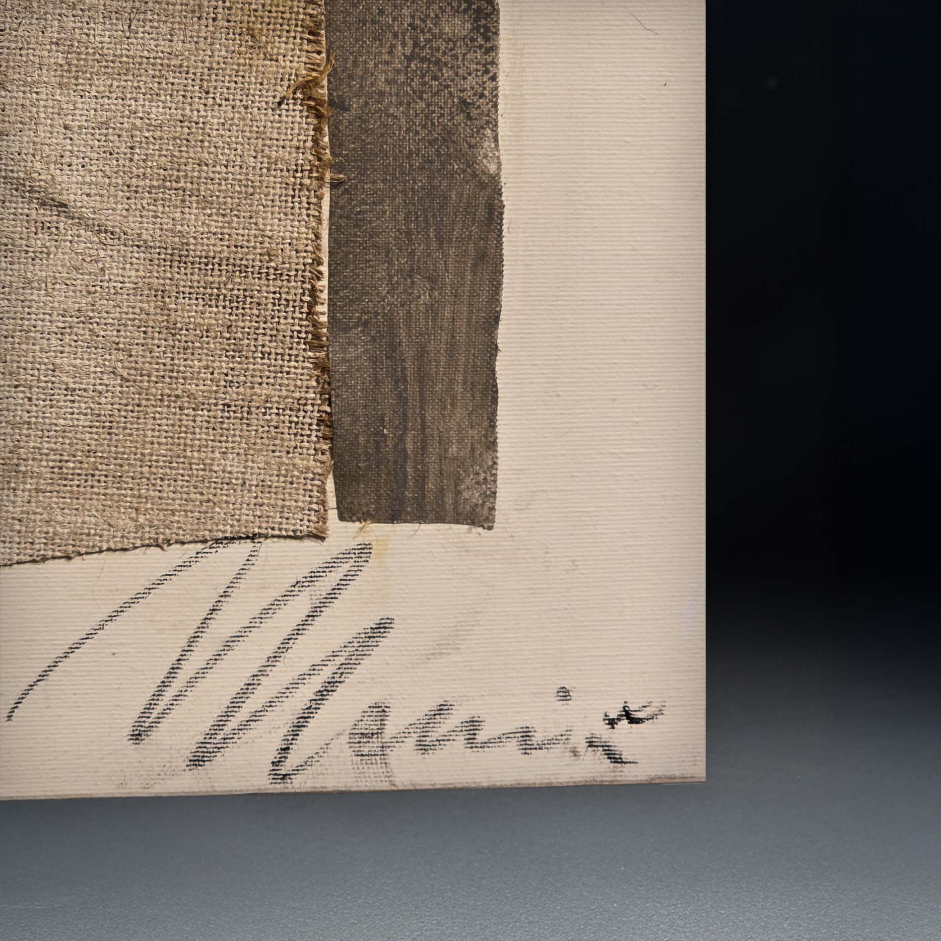 Technique mixte sur toile signée Edoardo Menini (1955)