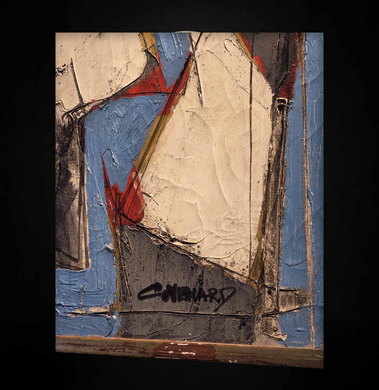 Huile sur toile - "Vue d'un port" signée Claude Vénard (1913–1999)