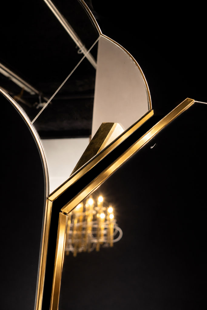 Miroir triptyque “Alain Delon” de la Maison Jansen – Vers 1970