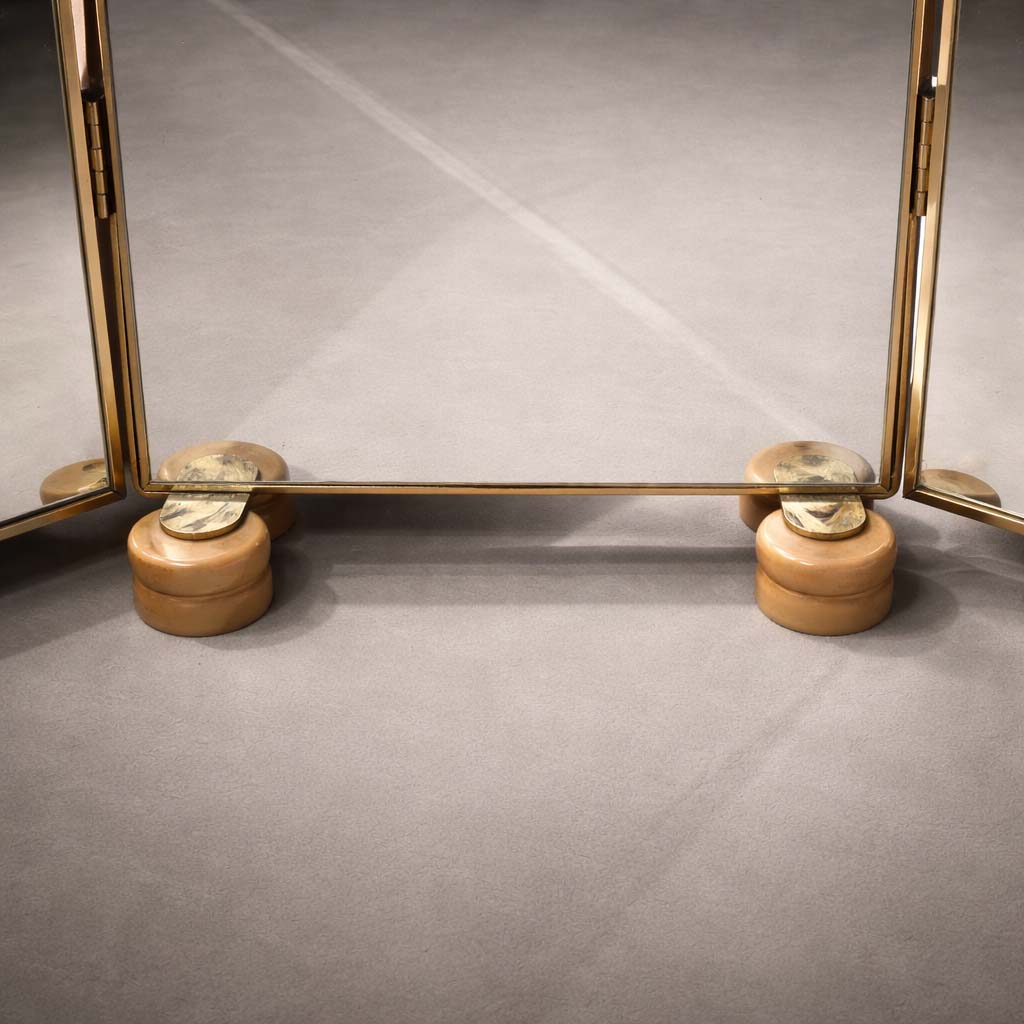 Miroir triptyque “Alain Delon” de la Maison Jansen – Vers 1970