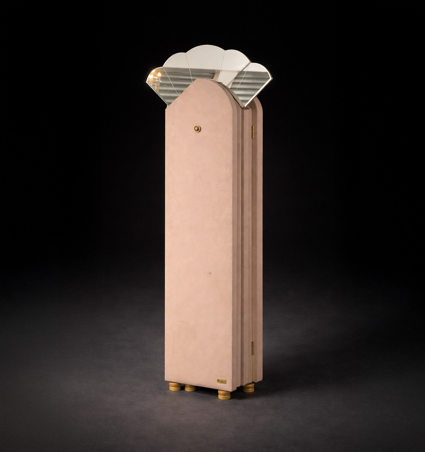 Miroir triptyque “Alain Delon” de la Maison Jansen – Vers 1970