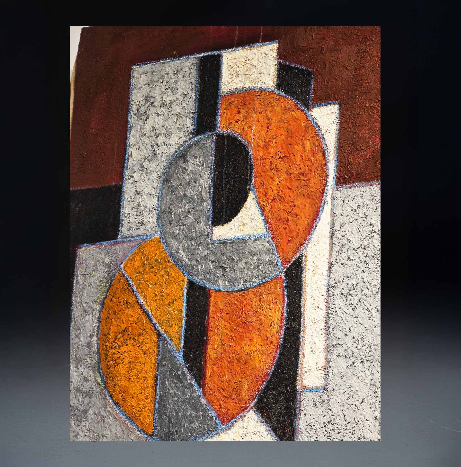 Peinture sur toile abstraite de Gilbert Thévenot