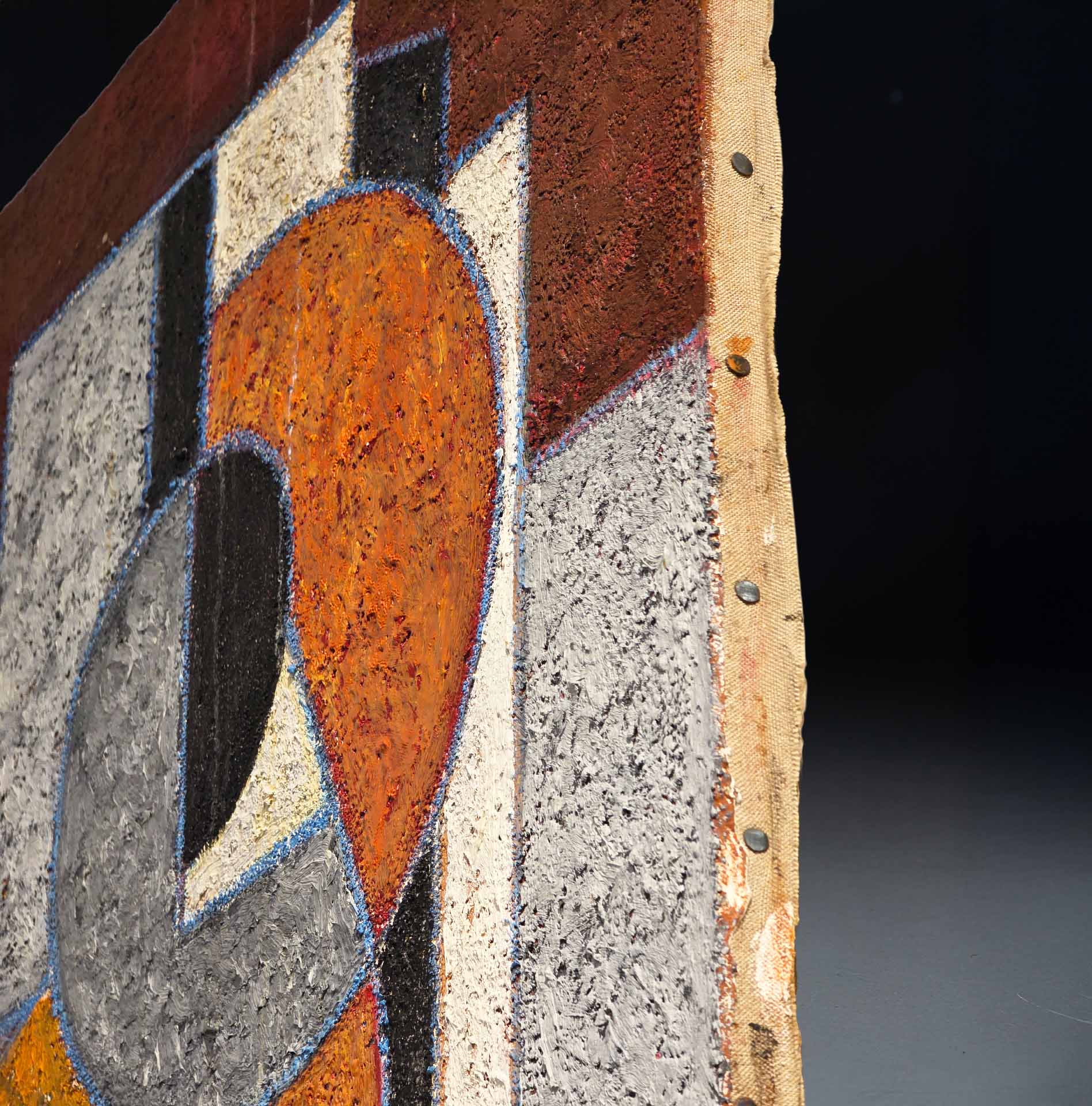 Peinture sur toile abstraite de Gilbert Thévenot