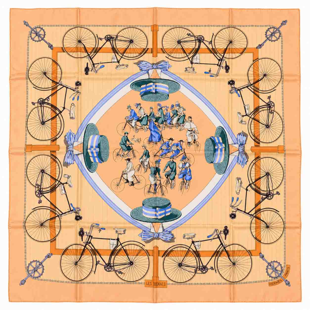 Carré Hermès Vintage « Les Bécanes »