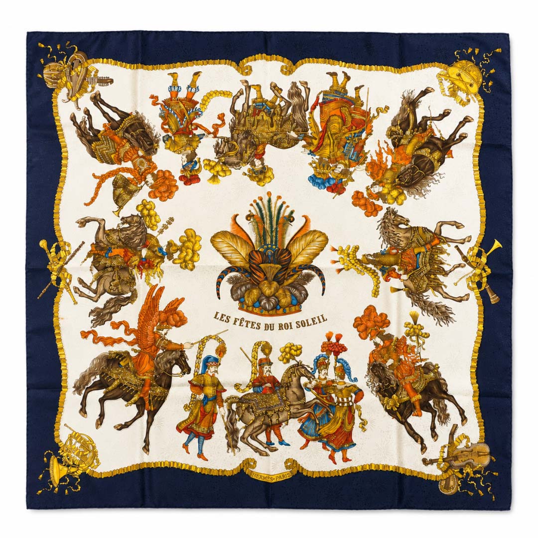 Carré Hermès Vintage « Les Fêtes du Roi Soleil »
