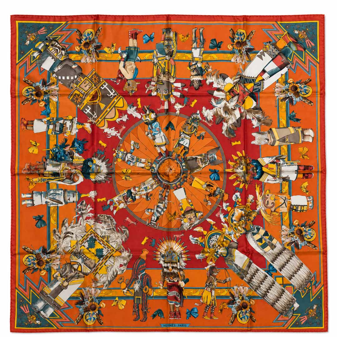 Carré Hermès Vintage « Kachinas »