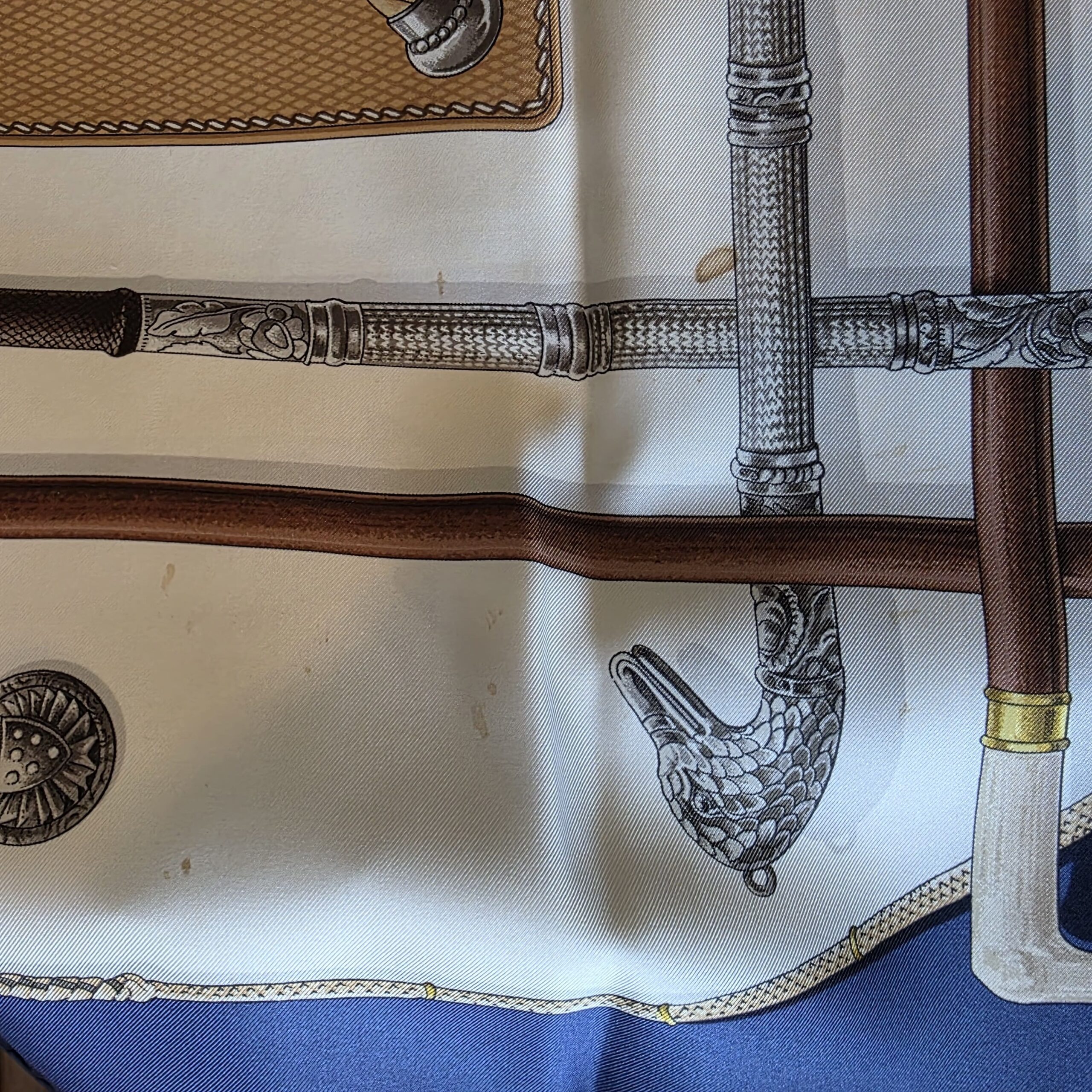 Carré Hermès Vintage "Cannes et Pommeaux"