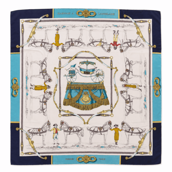 Carré Hermès Vintage "Harnais à l'Anglaise"