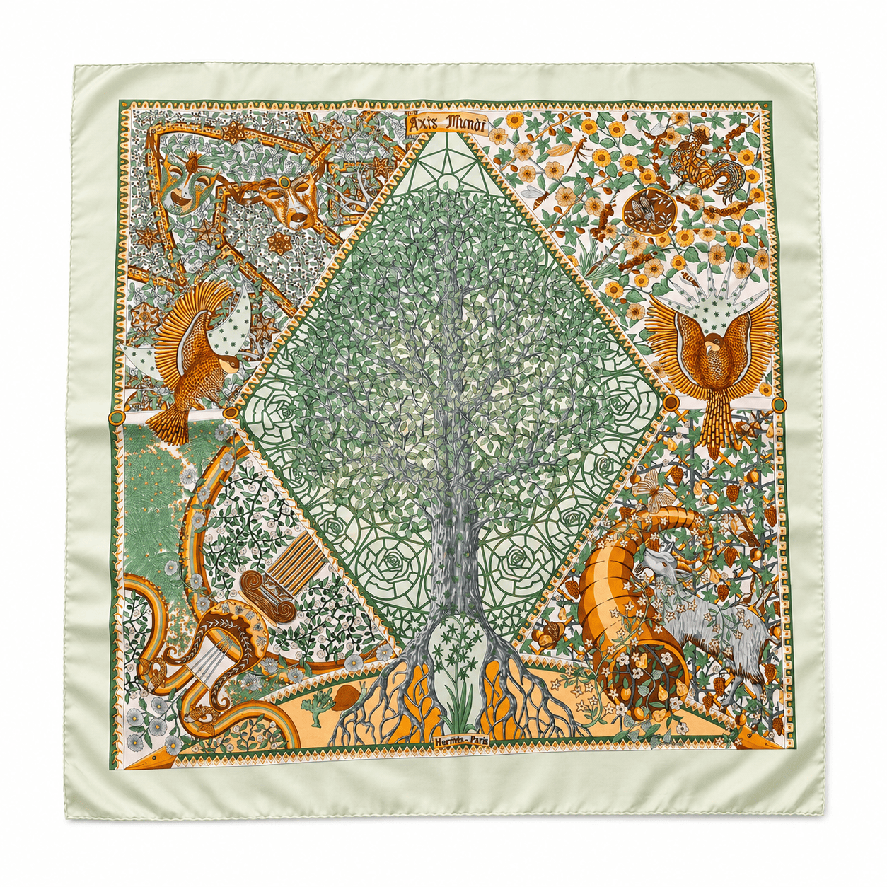 Carré Hermès Vintage « Axis Mundi »