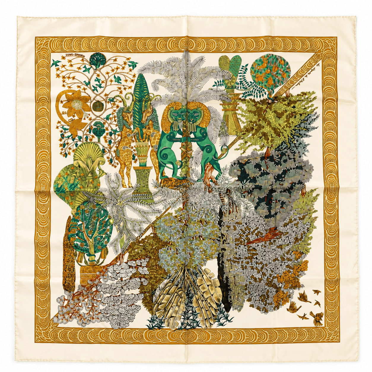 Carré Hermès Vintage "Les Légendes de l'Arbre"