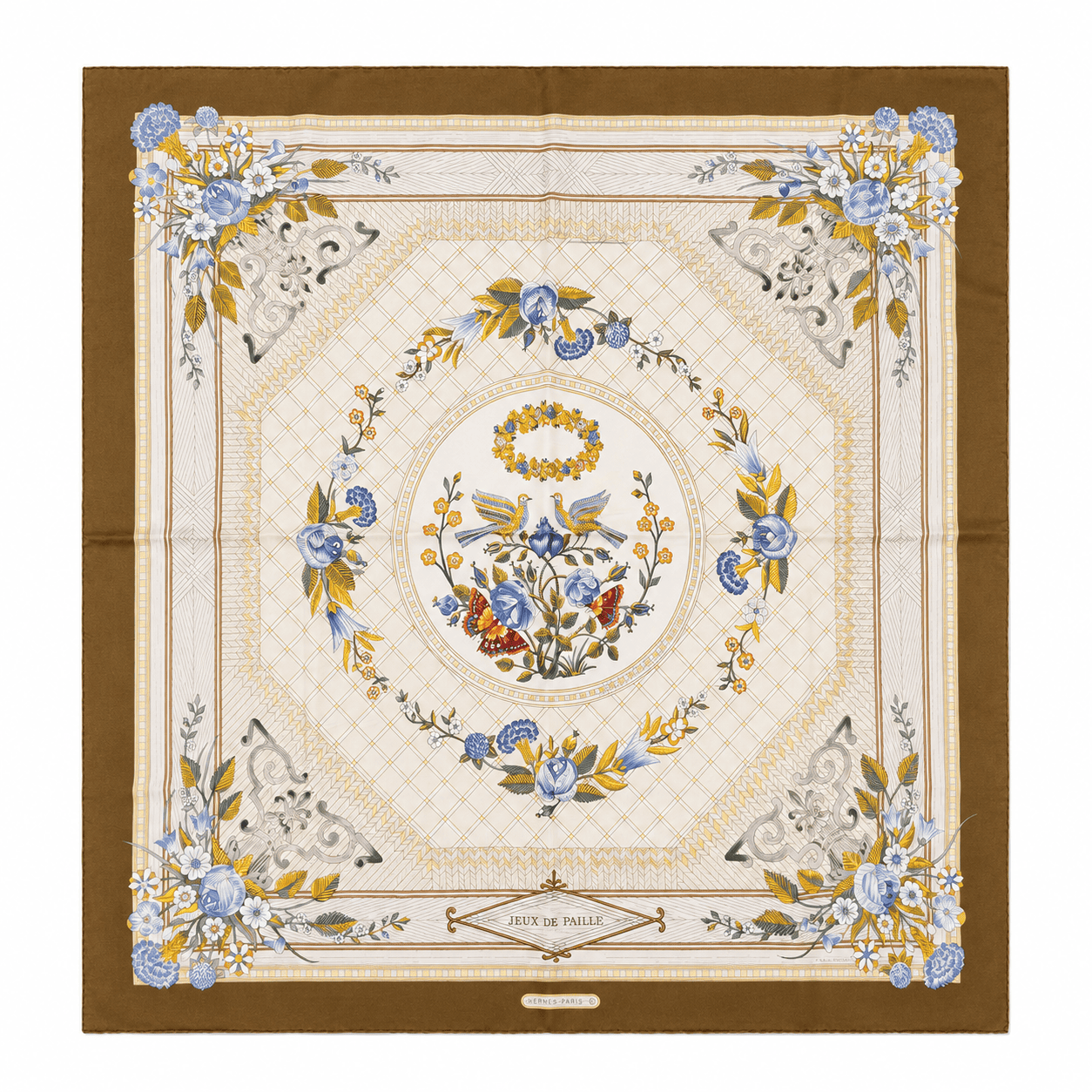 Carré Hermès Vintage "Jeux de Paille"