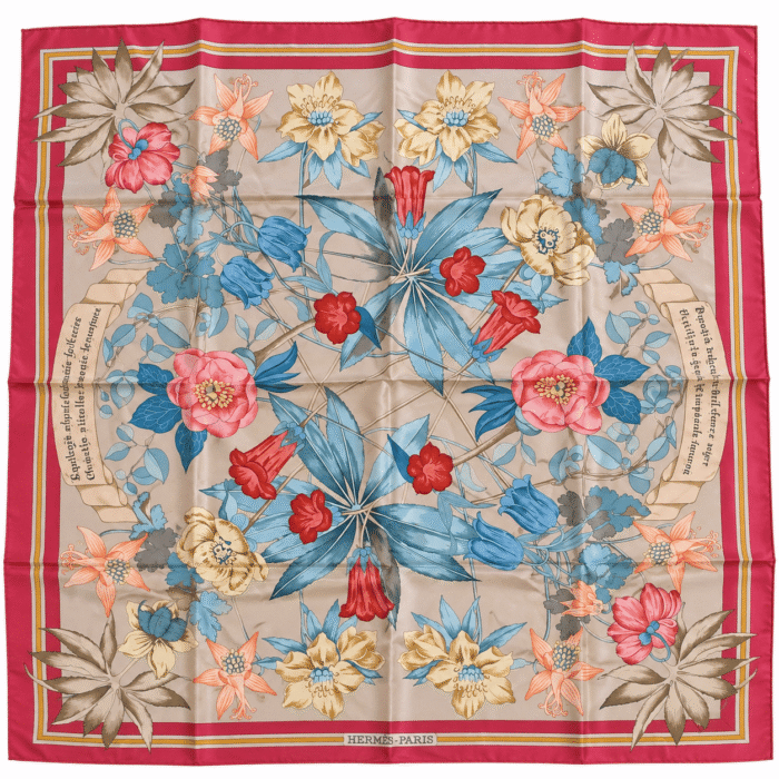 Carré Hermès Vintage « Fleurs d'Hellade »