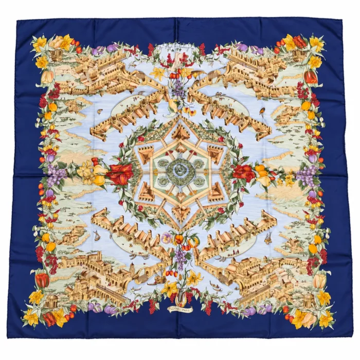 Carré Hermès Vintage "Au Pays de Cocagne"